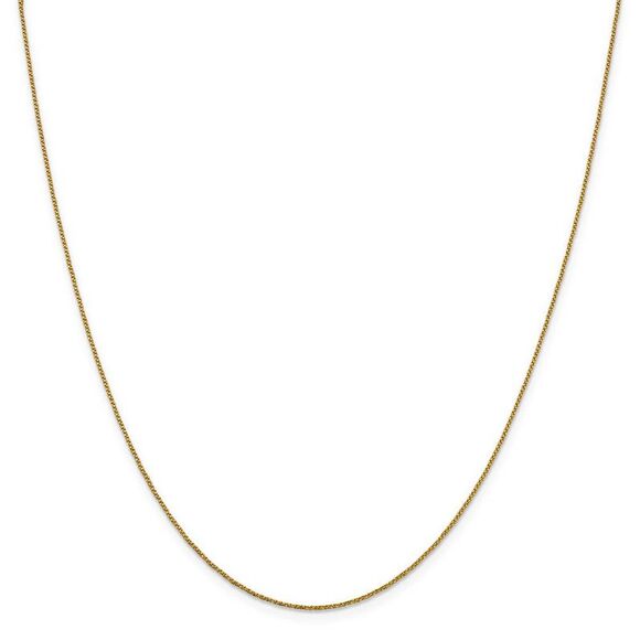 0.9mm 14k Yellow Gold Diamond Cut Twisted Box Chain Necklace, 18 Inch - Picture 3 of 8